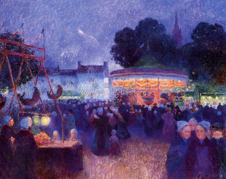 Carnival at Night, Saint-Paul de Leon - 费迪南德·卢瓦扬
